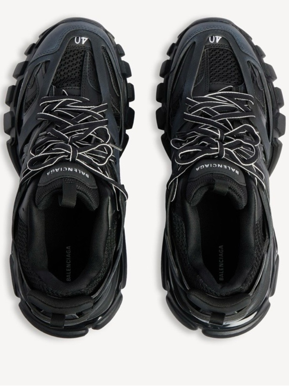 Balenciaga Black Layered Track Sneaker - Picture 2 of 3